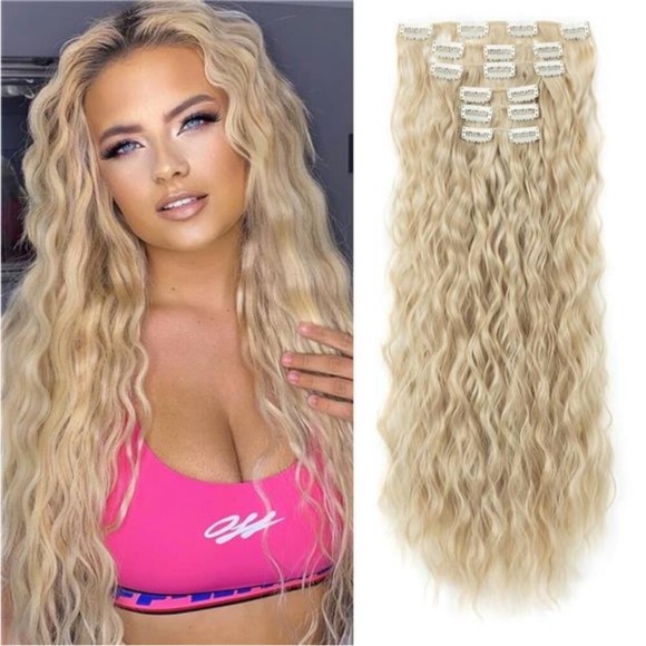 6PCS Clip In Hair Extensions 24